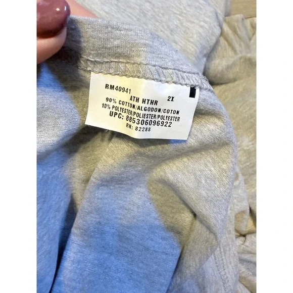 Russell Athletic T-Shirt Mens XXL Grey Short Sleeve Crewneck New - Picture 8 of 8